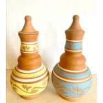 عرض التيراكوتا طقم فخار غير مطلي 12 قطعة + كولمن 7 لتر + 2 قلة