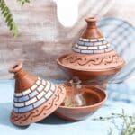 طاجين مغربي فخار طقم 3 قطع (30 – 27 – 24 سم)