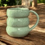 مج فخار مضلع – مينت جرين