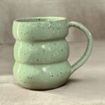 مج فخار مضلع – مينت جرين